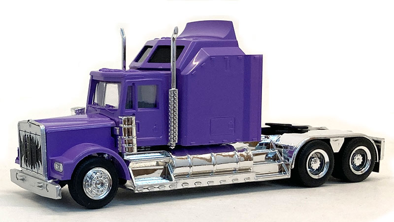 Hot Wheels - Kenworthケンワース W900 エクストララージ スリーパー パープル トラック 模型 / PROMOTEX 1/87 ミニカー 模型