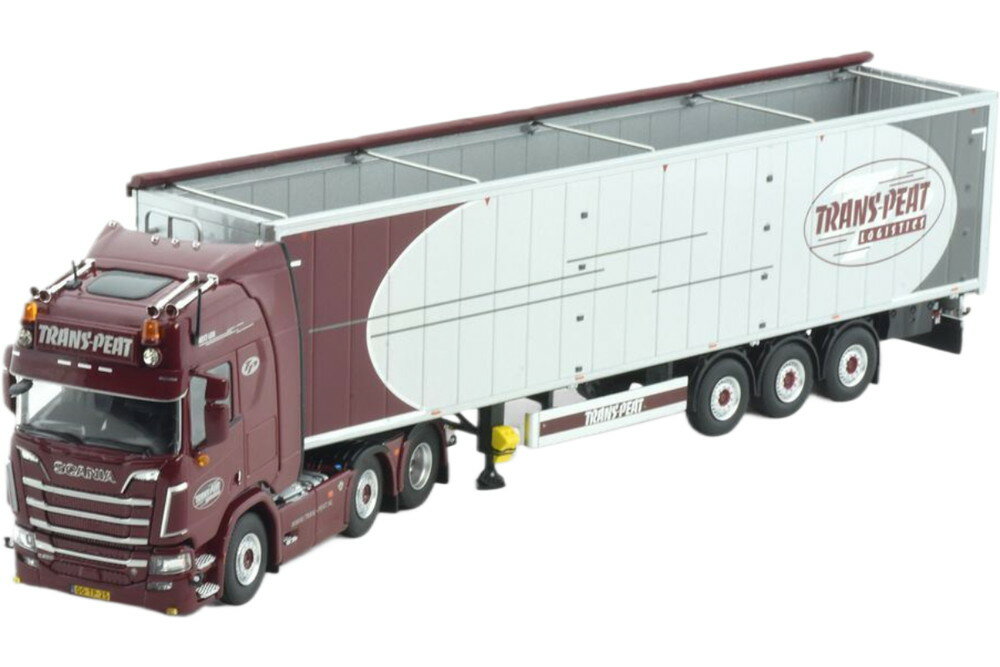 Trans Peat Logistics Scania NGR 6x2 ウォーキングフロアセミトレーラー / TEKNO 1/50 ミニカー 模型