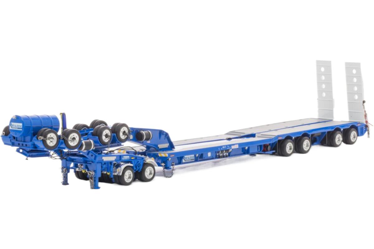 Hot Wheels - low loader低床トレーラー + Hydraulic Neck blue トラック 模型 /Drake 1/50