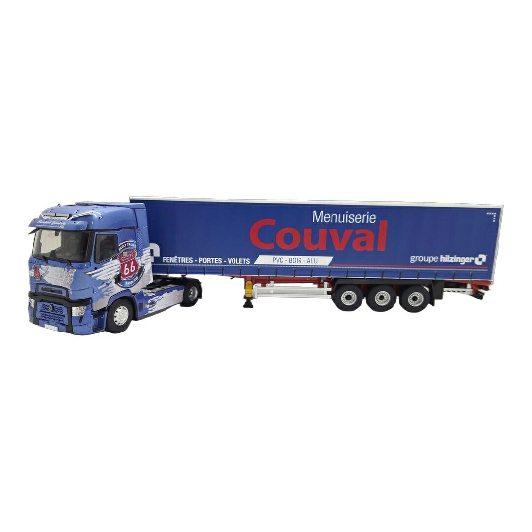 Couval Grandcolas Renault T High 2023 Route 66 curtainside semitrailer 118703