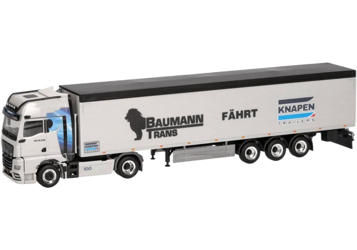 Baumann/Knapen MAN TGX GX walking floor semitrailerウォーキングフロアセミトレーラー トラック 模型 /Herpa 1/87