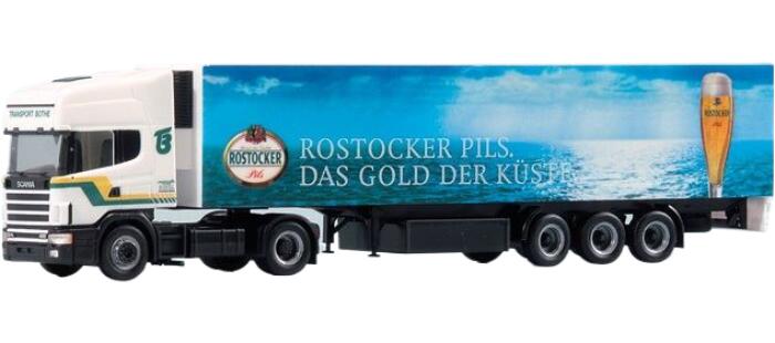Bothe Transport Rostocker Pils Scaniaスカニア 144 Topline reefer semitrailer冷蔵セミトレーラー トラック 模型 /Herpa 1/87