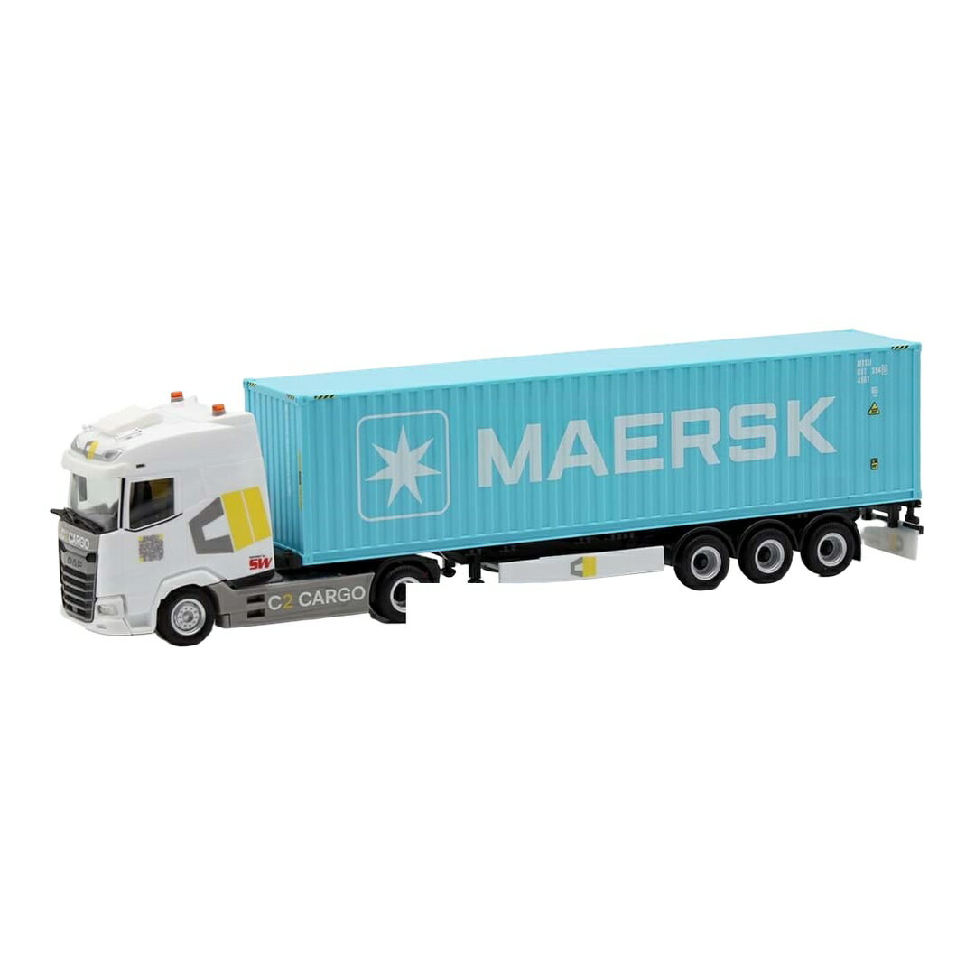C2 Cargo Maersk DAF XG 40ft High Cube コンテナ セミトレーラー / Herpa 1/87 トラック模型