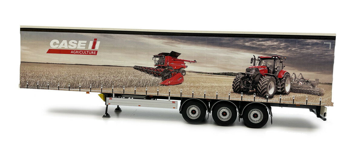 Pactonカーテンサイダートレーラー Case IHケースIHデザイン / margemodel 1/32 ミニカー