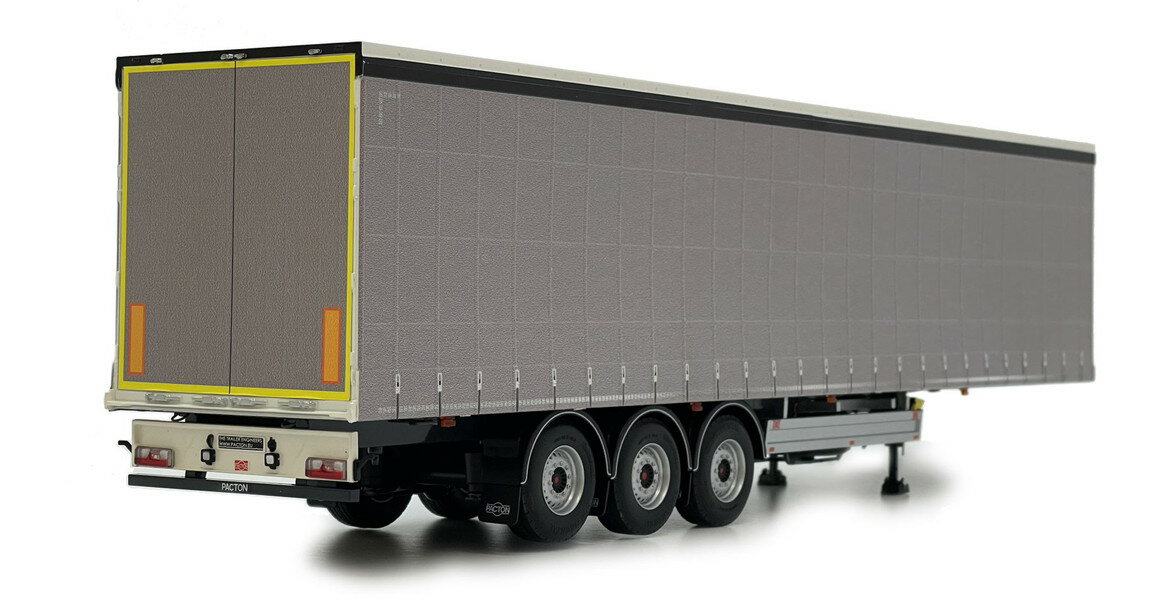 Pacton カーテンサイダートレーラー グレー / margemodel 1/32 ミニカー