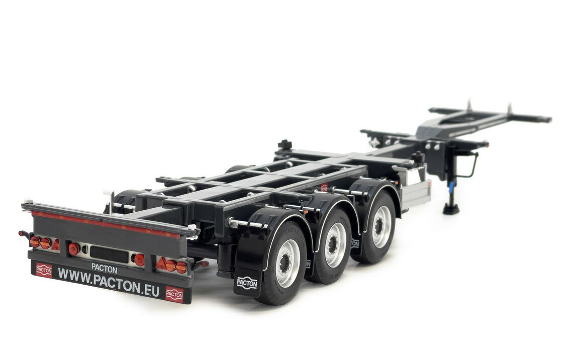 Pacton 伸縮式海上コンテナシャーシ アンスラサイト / margemodel 1/32 ミニカー