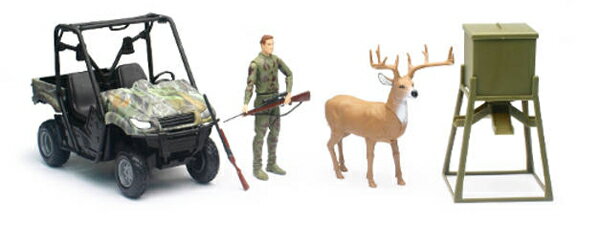 Deer Hunting Playset with Side by Side ATVPla / NEW-RAY 1/12 人形フィギュア 模型