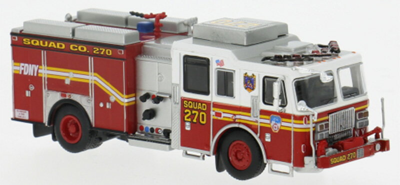 FDNY Queens Fire Service 2013 Seagrave Attacker Fire Truck Squad 270 / PCX87 1/87 トラック商用車 模型