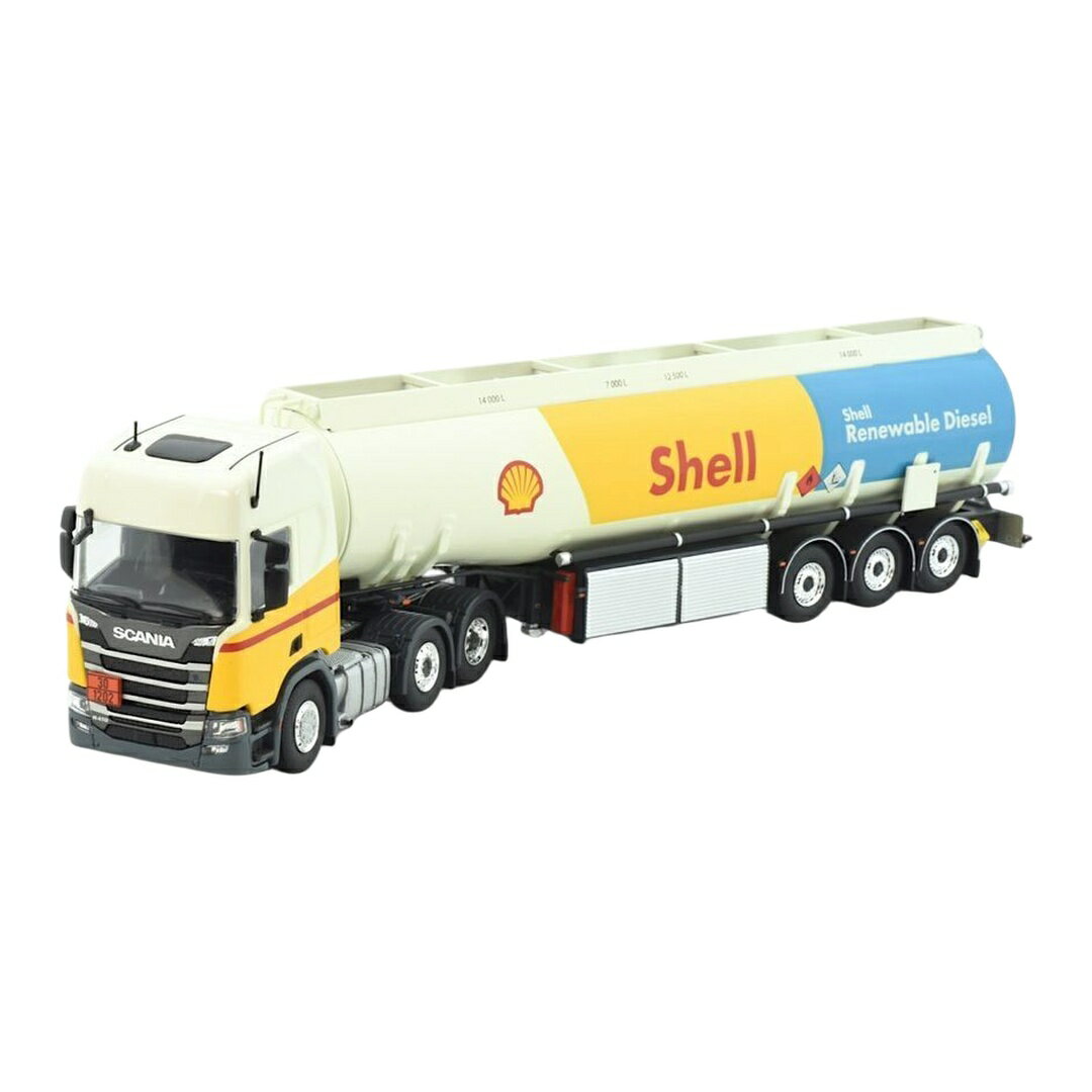 Shell スカニア Next Gen R Serie ハイライン 6x2 燃料セミトレーラー タンク車 / TEKNO 1/50 トラック模型