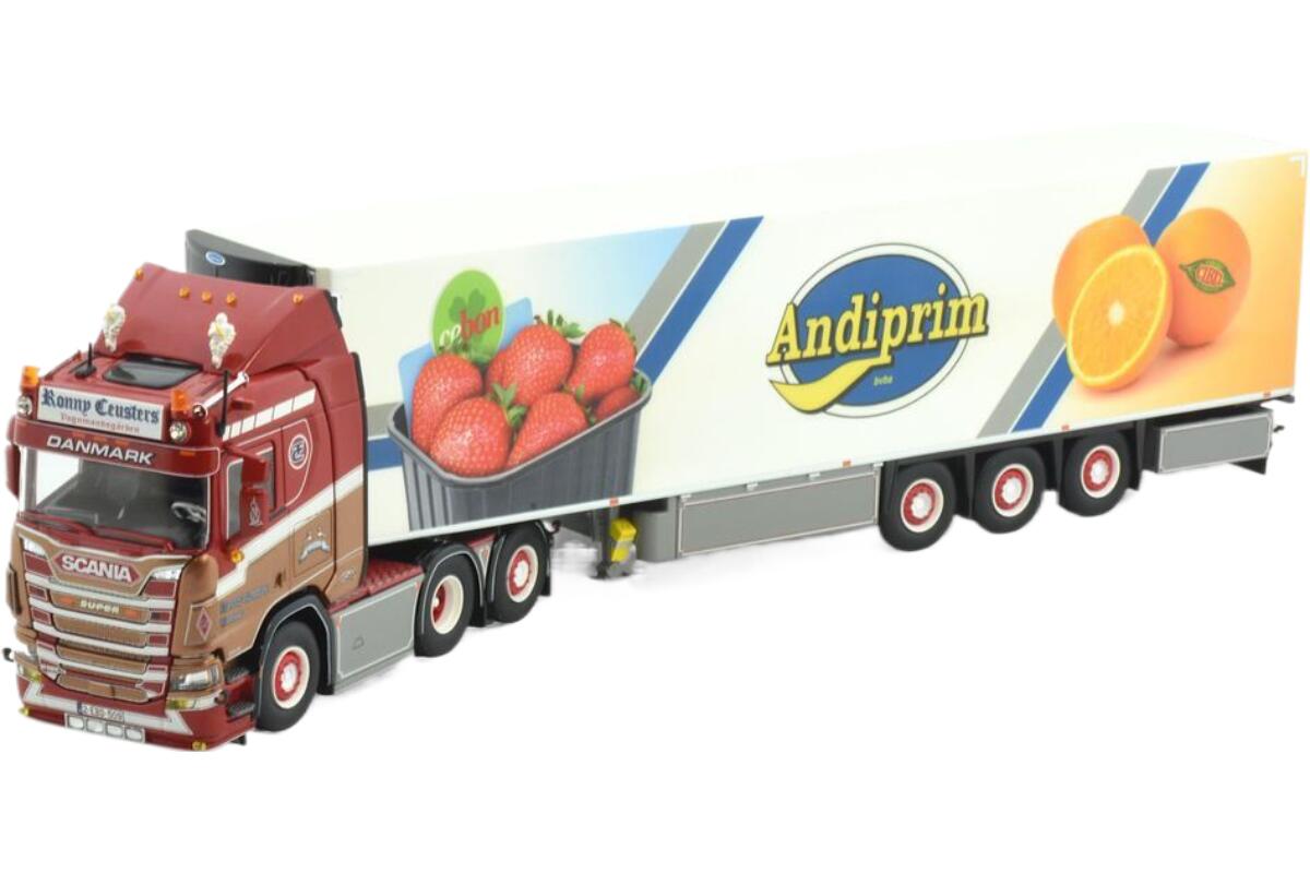 Hot Wheels - Ronny Ceusters Scaniaスカニア Next Gen R Highline reefer semitrailer冷蔵セミトレーラー トラック 模型 /Tekno 1/50