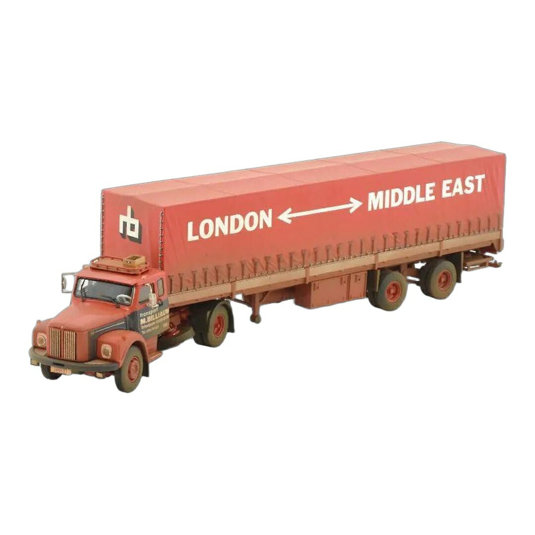 Rakuten - Billiauw Transport スカニア カーテンサイド セミトレーラー ダーティ トラック / TEKNO 1/50 トラック模型