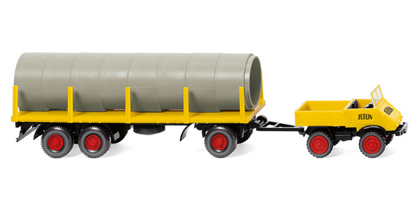 Rakuten - Unimogウニモグ U 411 トレーラー付 働く車 トラック 模型 ダイキャスト モデル / Wiking 1/87 ミニカー 模型