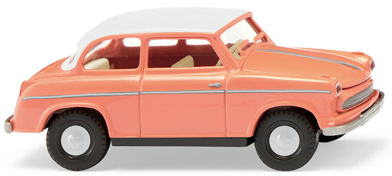 Lloydアレクサンダー サーモンレッド 旧車 模型 ダイキャスト モデル / Wiking 1/87 ミニカー 模型