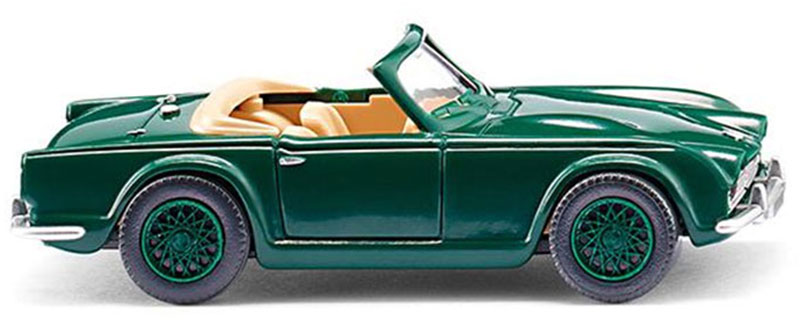 Triumphトライアンフ TR4 モスグリーン スポーツカー 模型 ダイキャスト モデル / Wiking 1/87 ミニカー 模型