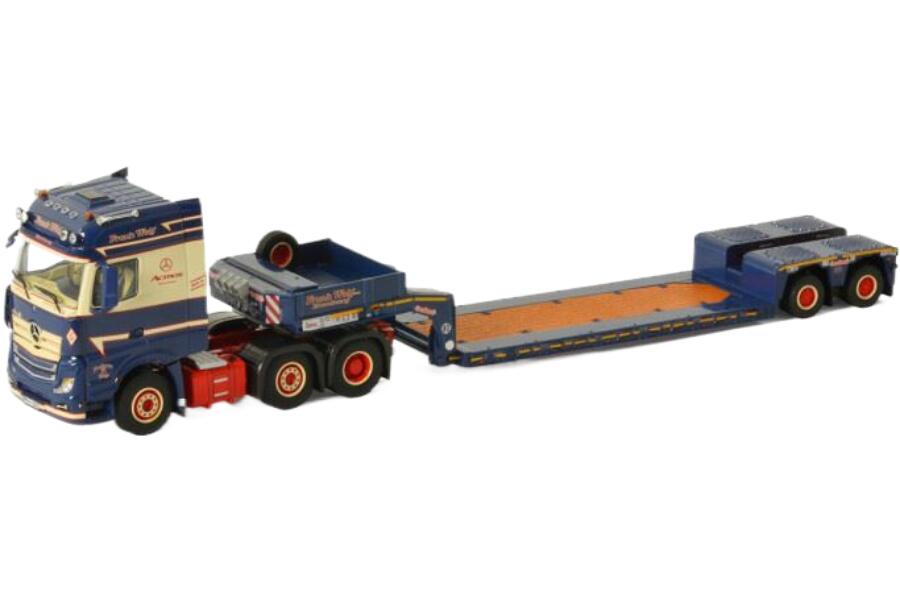 Frank Wulf Mercedes Benzメルセデスベンツ Actros MP4 Bigspace Euro low loader低床トレーラー トラック 模型 /WSI 1/50