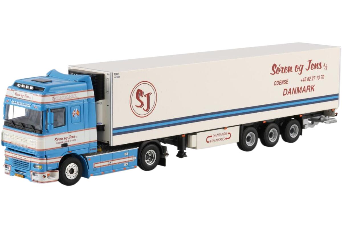 Soren Og Jens DAF XF95 Super Space Cab reefer semitrailer冷蔵セミトレーラー トラック 模型 /WSI 1/50