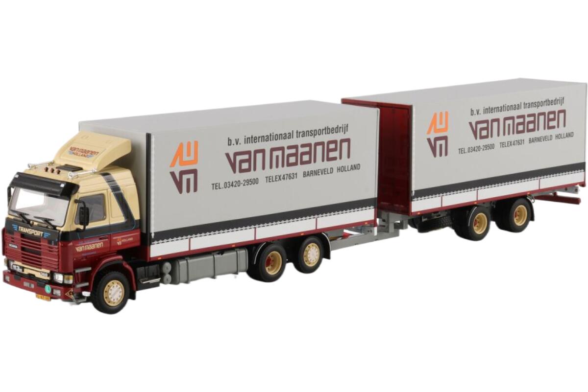 Van Maanen Scaniaスカニア 3 Series curtainside trailerカーテンサイドトレーラー トラック 模型 /WSI 1/50