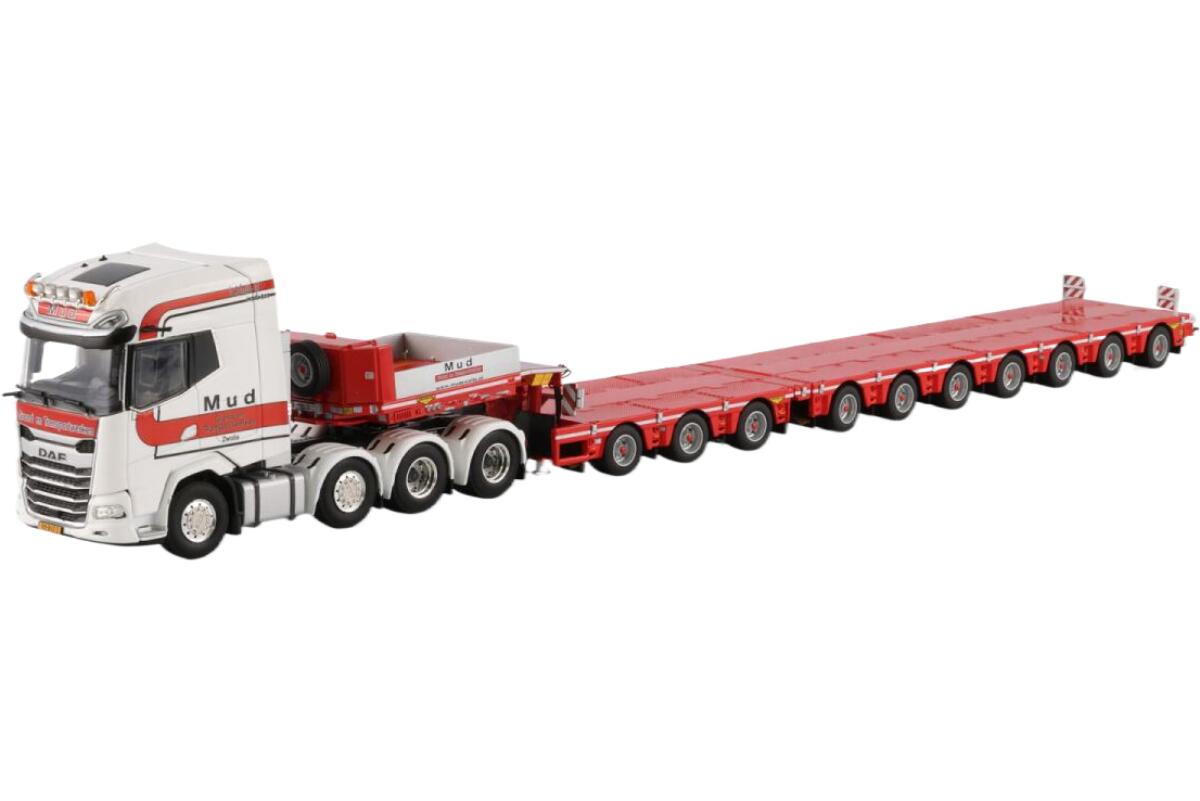 Mud Grond- en Transportwerken DAF XG+ SL low loader低床トレーラー トラック 模型 /WSI 1/50