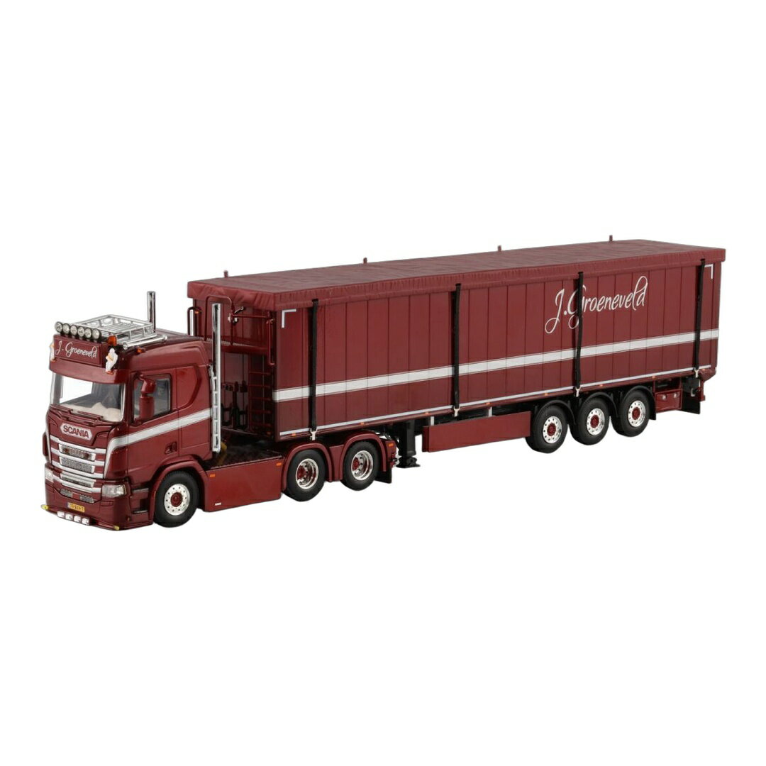 J. Groeneveld Transport スカニア R ノーマル CR20N ボリュームセミトレーラー / WSI 1/50 トラック模型