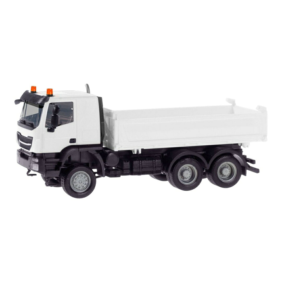 イベコ Trakker 6x6 ダンプ ホワイト / Herpa 1/87 ミニカー トラック模型