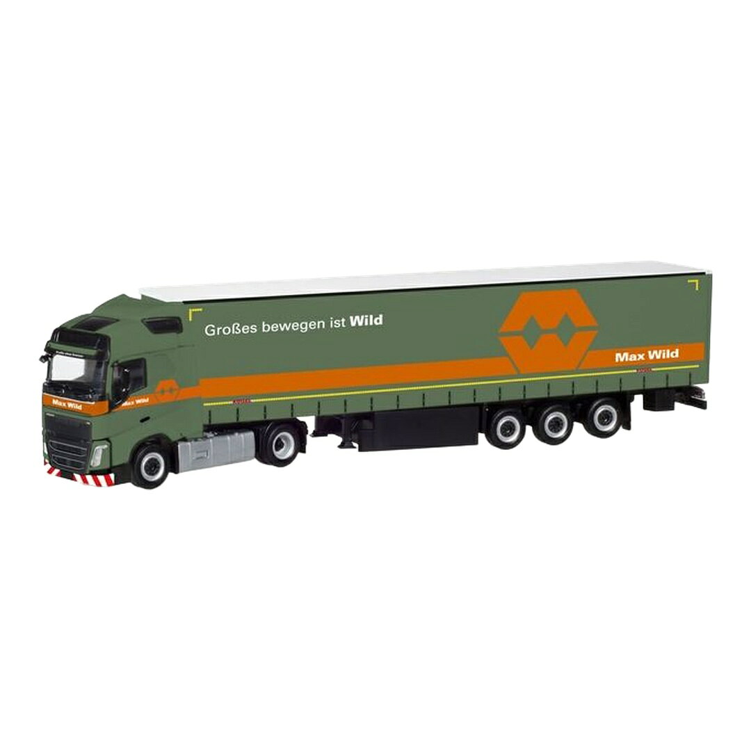 Max Wild ボルボ FH Globetrotter カーテンサイドトレーラー / Herpa 1/87 ミニカ...
