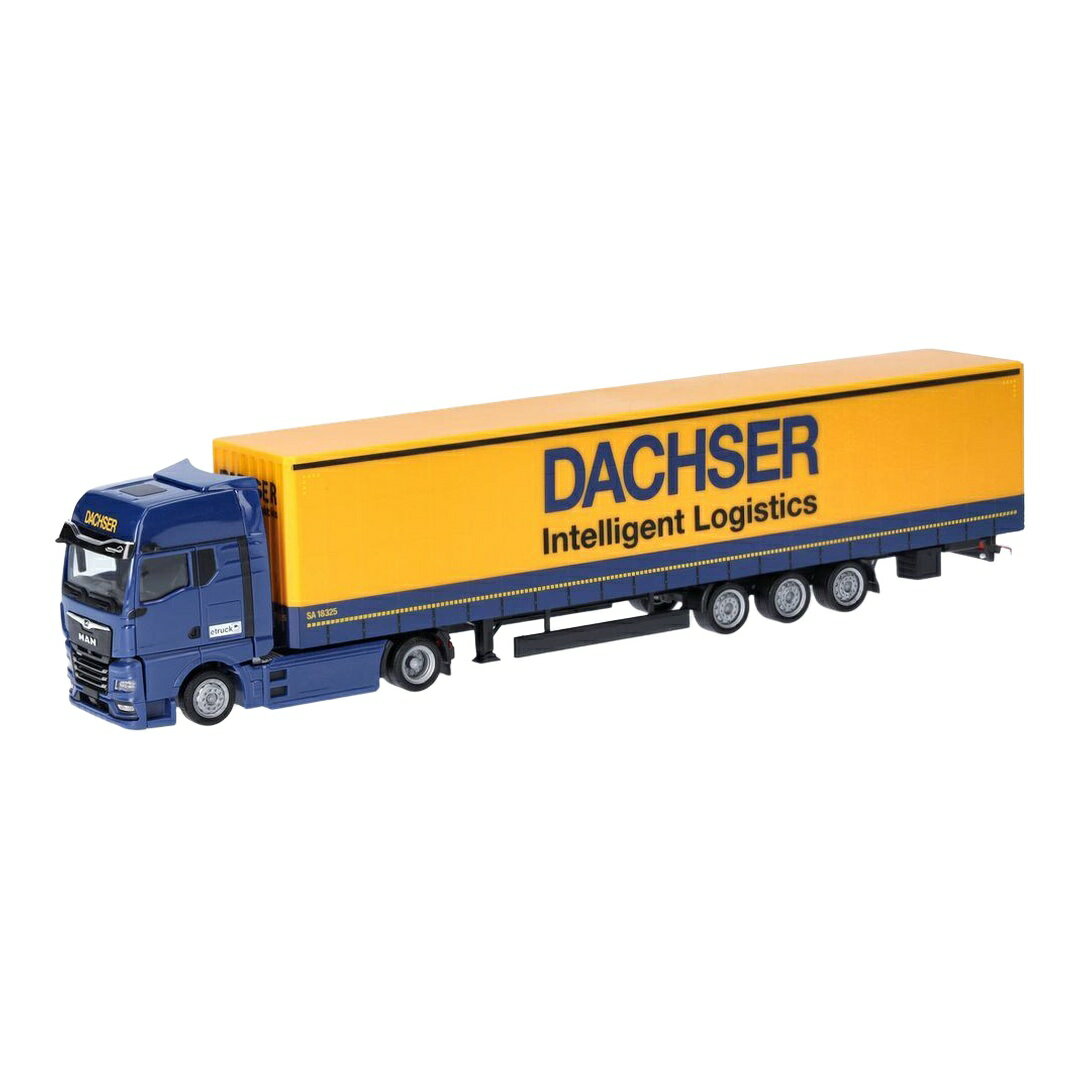 Dachser Intelligent Logistics MAN eTGX GX 15m ローライナーセミトレーラー / Herpa 1/87 ミニカー トラック模型