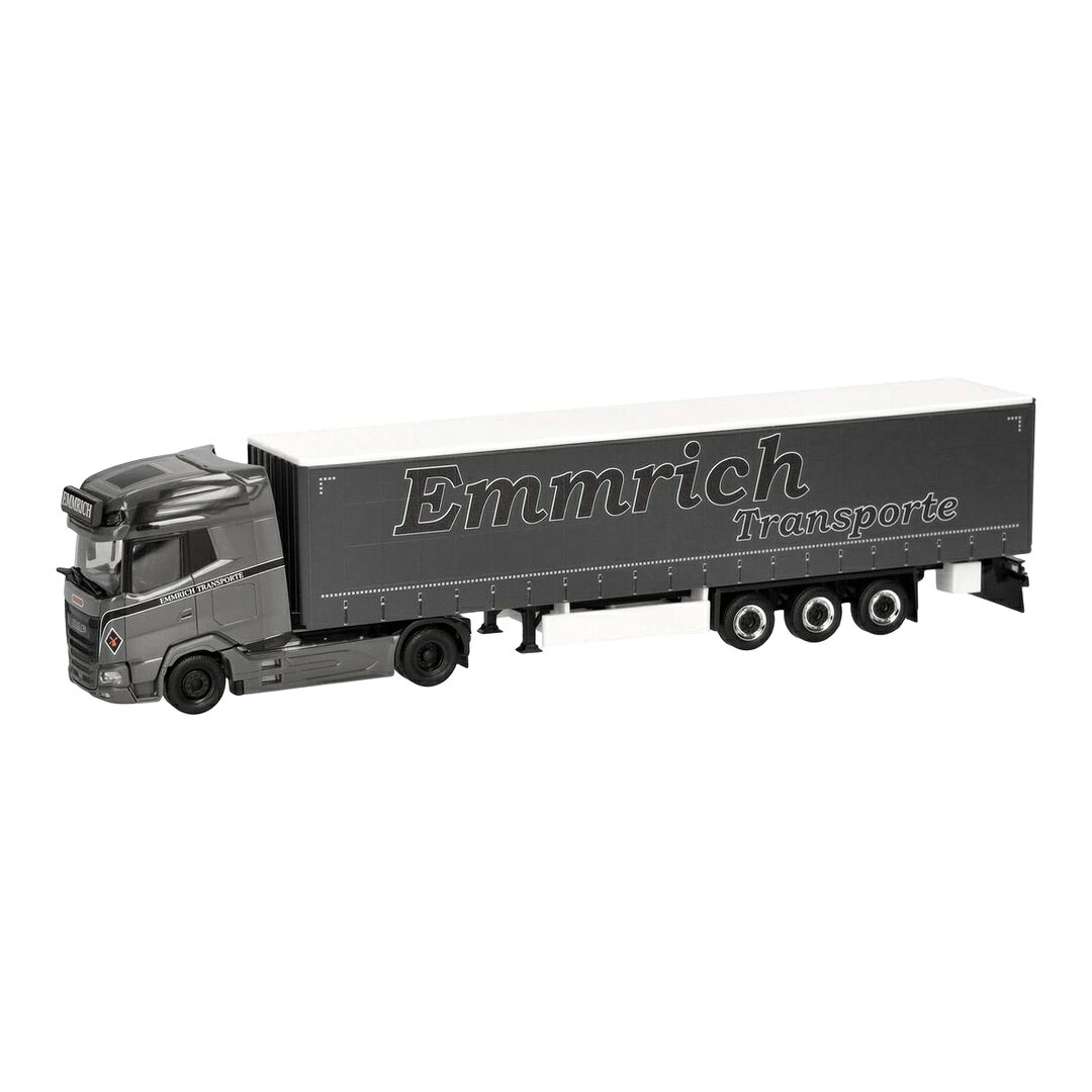 Emmrich Transporte DAF XG+ カーテンサイドセミトレーラー / Herpa 1/87 ミニカー トラック模型