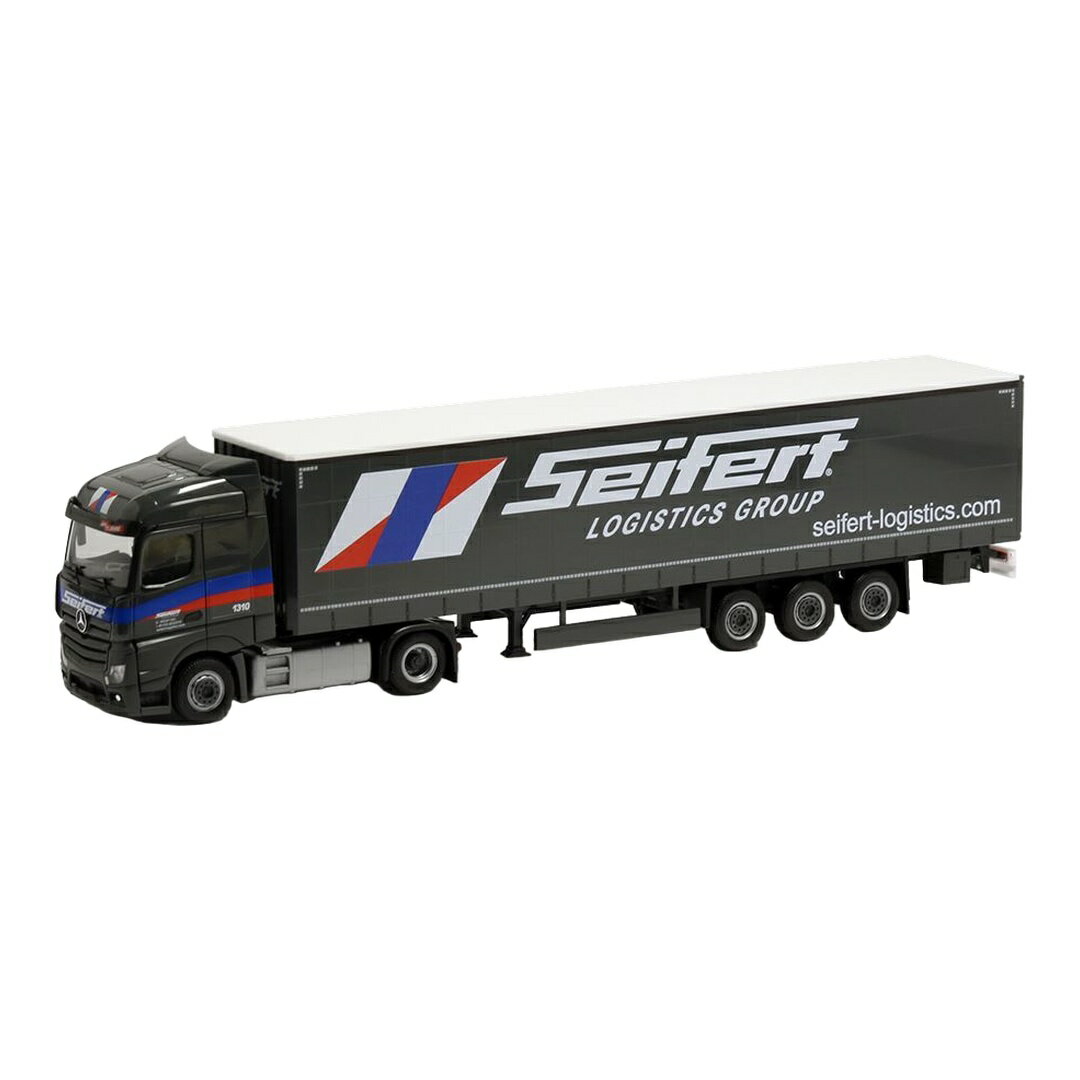 Seifert Spedition メルセデス・ベンツ アクトロス StreamSpace カーテンサイドセミトレーラー / Herpa 1/87 ミニカー トラック模型