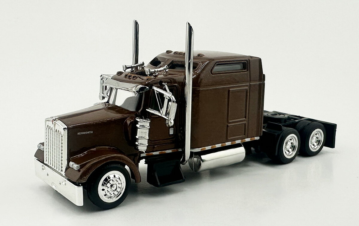 Kenworthケンワース W900L 2-Axle Sleeper Cab Brownブラウン / HO LOGISTICS 1/87 模型