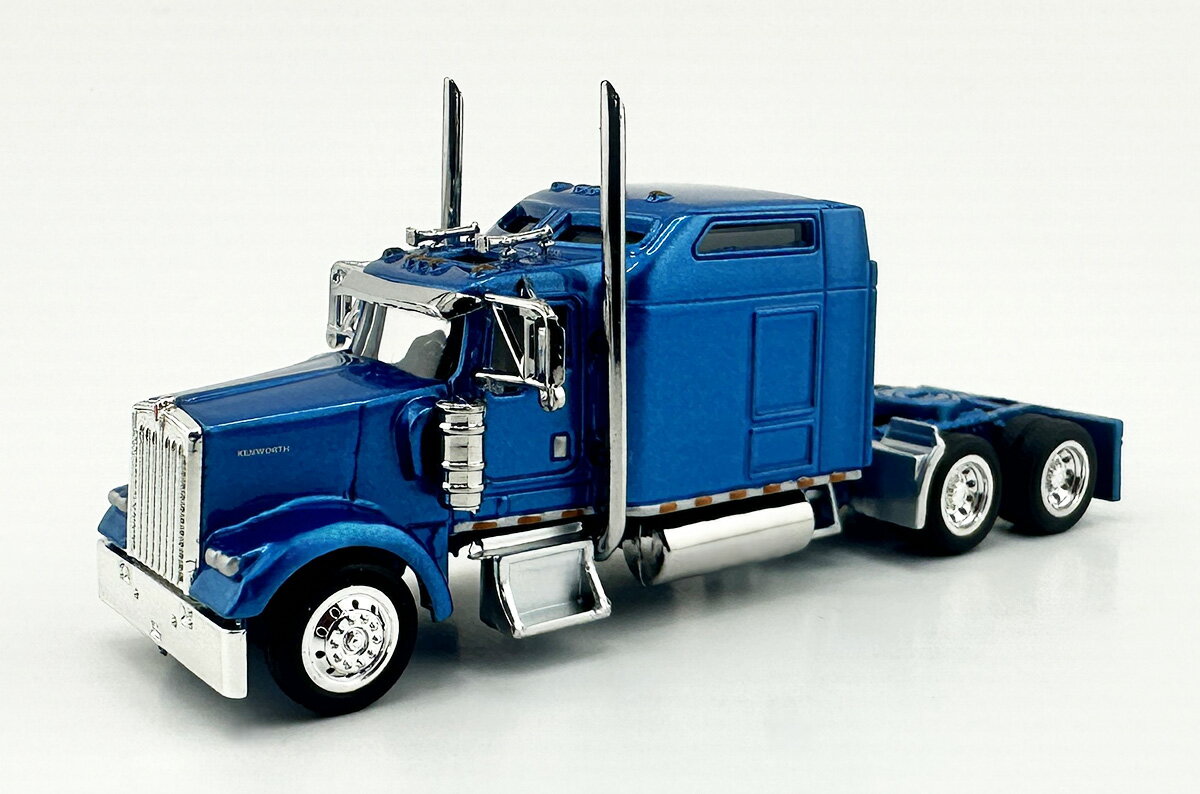 Kenworth W900L 2 Axle Sleeper Cab Metallic Blue / HO LOGISTICS 1/87 模型