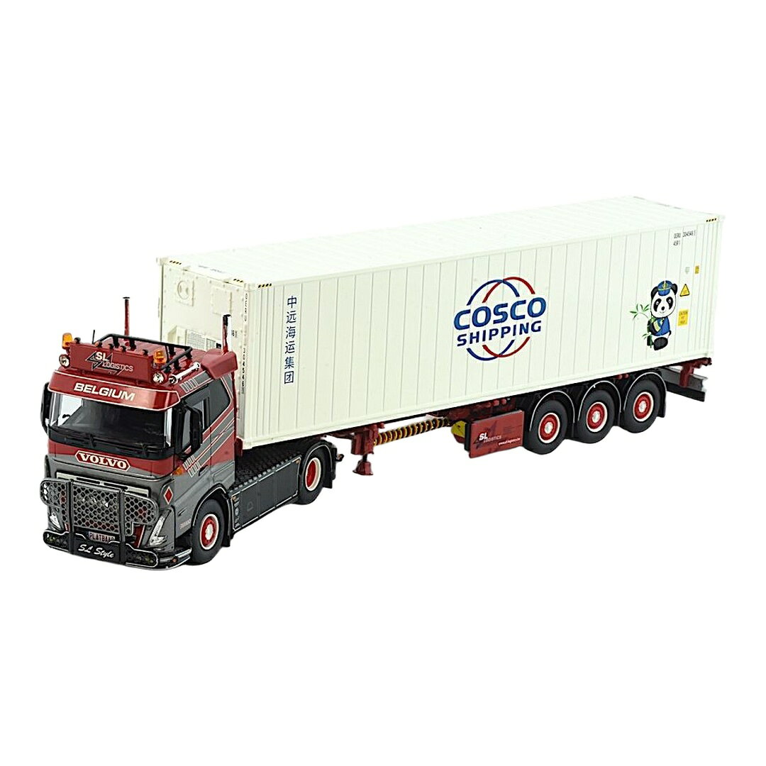 SL Logistics ボルボ FH05 4x2 コンテナセミトレーラー 40ftコンテナ / Tekno 1/50 ミニカー トラック模型