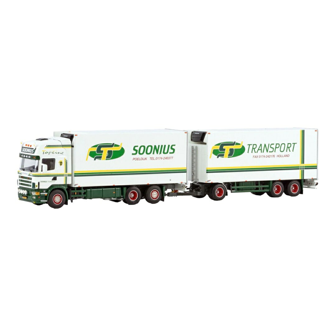 Soonius スカニア R4 Topline 6x2 冷凍冷蔵トレーラー / WSI 1/50 ミニカー トラック模型