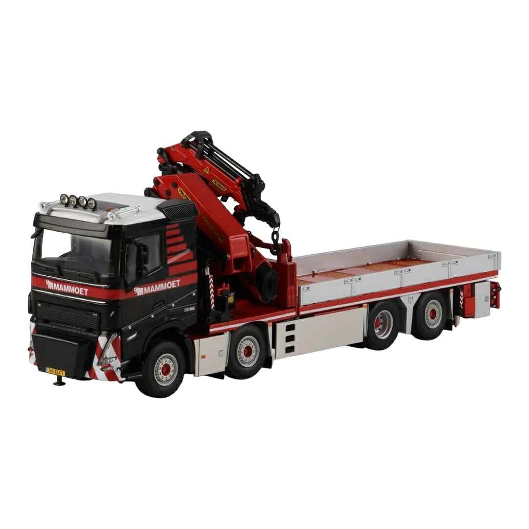 Mammoet ボルボ FH05 8x2 フラットベッド Palfinger クレーン付トラック / WSI 1/50 ミニカー トラック模型