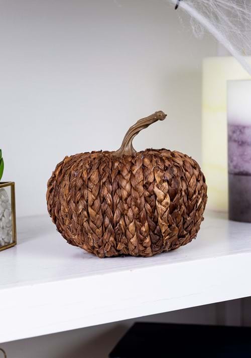13cm コーンピール ブラウン パンプキン デコレーション フォームボディ プラスチックステム