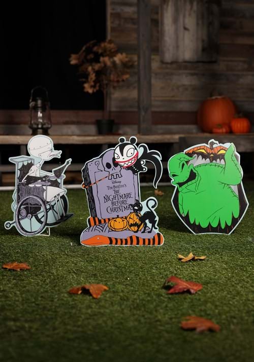 ナイトメアー・ビフォア・クリスマス ウギーブギー&フィンケルシュタイン博士 ヤードデコレーション 3点セット 38cm 公式ライセンス品