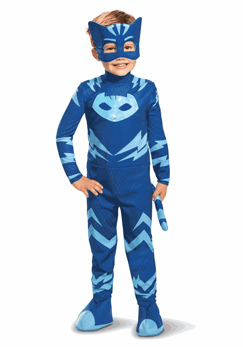 PJ Masks キャットボーイ コスプレ コスチューム キッズ ハロウィン 仮装 ヒーロー アニメ 衣装 子供 男の子 光る イベント パーティー 学園祭 文化祭