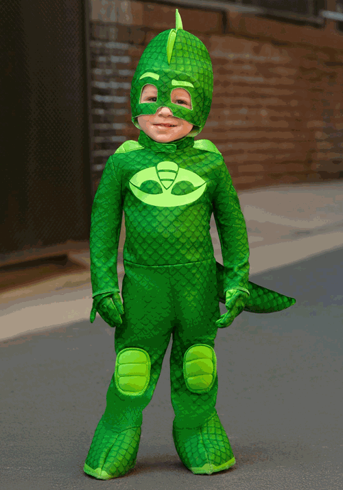 ゲッコー コスプレ コスチューム キッズ ハロウィン 仮装 PJ Masks ヒーロー 衣装 子供 男の子 ジャンプスーツ イベント パーティー 文化祭 学園祭 デラックス