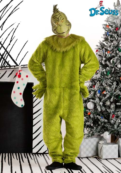 Grinch コスプレ コスチューム メンズ ハロウィン 仮装 グリンチ 衣装 大人用 ジャンプスーツ イベント パーティー ドクター・スース風 クリスマス 怪物 モンスター