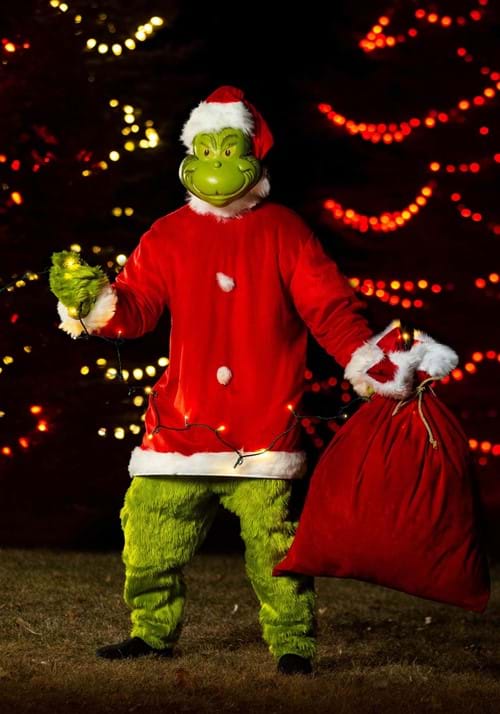 The Grinch グリンチ サンタ コスプレ コスチューム メンズ ハロウィン 仮装 クリスマス 聖夜 衣装 大人用 ジャンプスーツ イベント パーティー コスプレ衣装