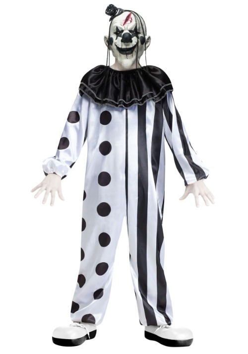 キラークラウン 殺人ピエロ コスプレ コスチューム ボーイズ ハロウィン 仮装 怖い ホラー 衣装 子供用 男の子 イベント パーティー 文化祭 学園祭 コスプレ衣装