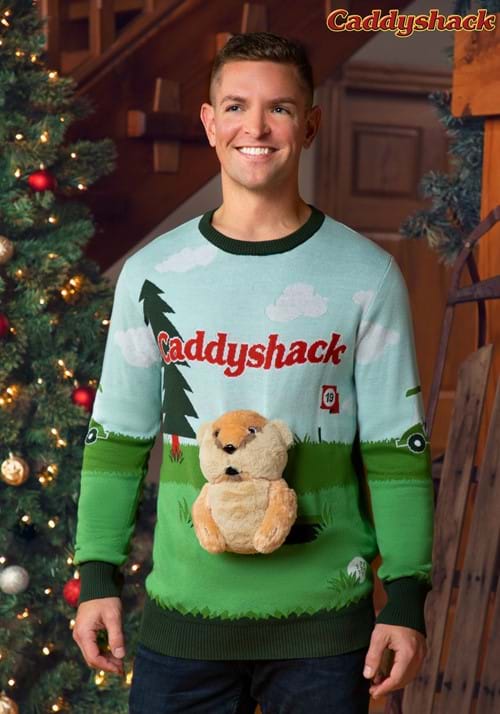 Caddyshack セーター & ぬいぐるみ コスプレ コスチューム メンズ ハロウィン 仮装 イベント 普段使いにも！映画ファン必見のセーターとぬいぐるみのセット！