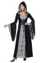デラックス ベルベット ダマスク フード付きローブ コスチューム レディース 大人 女性 ハロウィン コスプレ衣装(3)