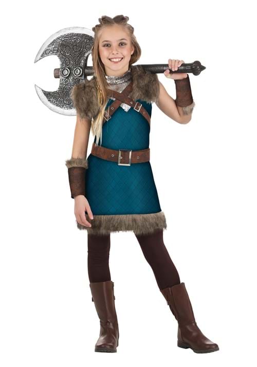 乐天商城 - ヴァルハラ バイキング コスプレ コスチューム キッズ ハロウィン 仮装 戦士 勇敢 女の子 衣装 イベント パーティー 舞台 発表会 民族衣装風