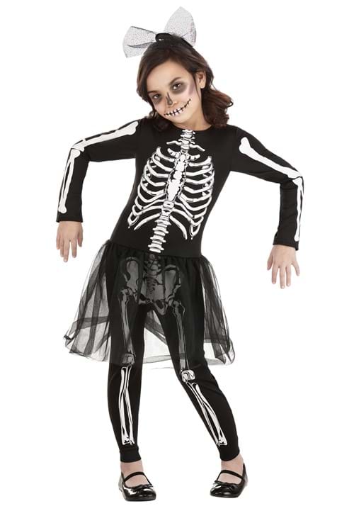 Rakuten - スケルトン ガール コスプレ コスチューム キッズ ハロウィン 仮装 骸骨 ドクロ 衣装 子供 女の子 イベント パーティー 文化祭 学園祭