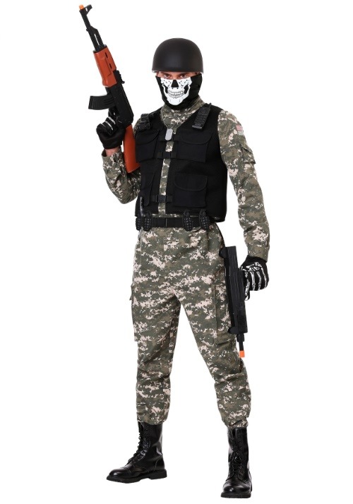 Rakuten - 戦闘兵士 コスプレ コスチューム メンズ ハロウィン 仮装 特殊部隊 ミリタリー 衣装 大人用 イベント パーティー サバイバルゲーム ハロウィン