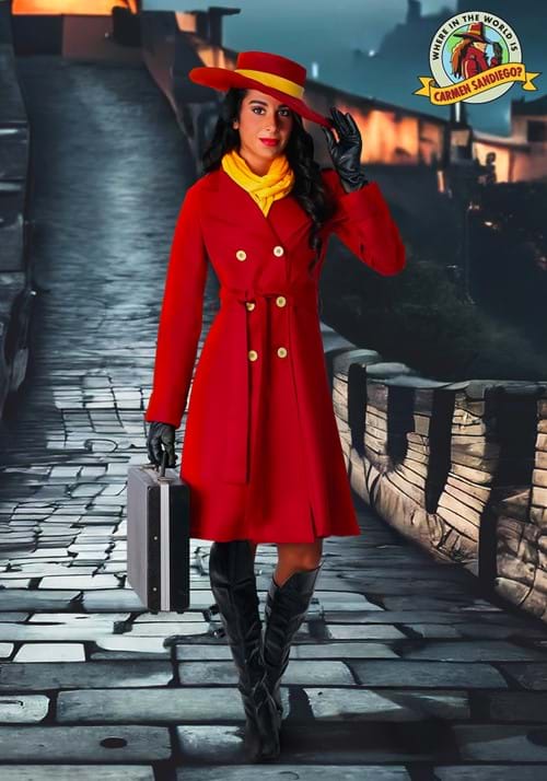 カルメン・サンディエゴ コスプレ コスチューム レディース ハロウィン 仮装 スパイ 衣装 女性大人 イベント パーティー 文化祭 学園祭