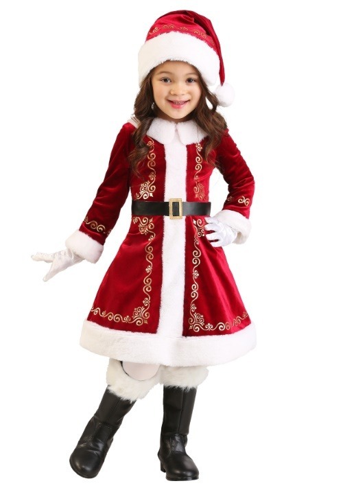 Rakuten - サンタクロース コスプレ コスチューム 幼児用 ハロウィン 仮装 クリスマス 衣装 女の子 ワンピース 帽子付き イベント パーティー 子供用 サンタさん