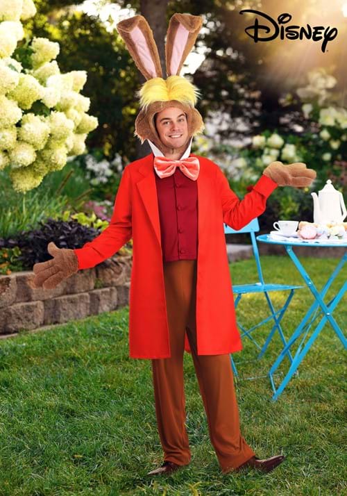 戏服 - 不思議の国のアリス 三月ウサギ コスプレ コスチューム メンズ ハロウィン 仮装 衣装 大人用 ディズニー イベント パーティー 帽子屋 お茶会 コスプレ衣装