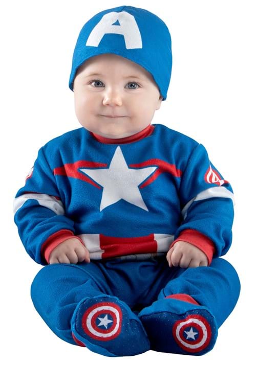 キャプテン・アメリカ コスプレ コスチューム 幼児用 ハロウィン 仮装 ヒーロー 衣装 子供 男の子 アベンジャーズ イベント パーティー ジャンプスーツ