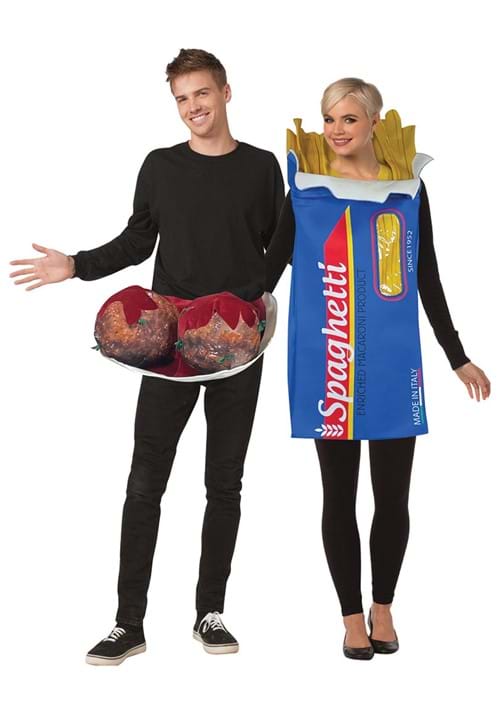 Rakuten - スパゲッティ＆ミートボール コスプレ コスチューム カップル レディース メンズ ハロウィン 仮装 ペアルック 食べ物 イベント パーティー 衣装